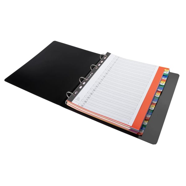 Exacompta 20x PP trykte indekser, A4 Maxi, 31 dele, 1 til 31 - assorteret lyse 88E
