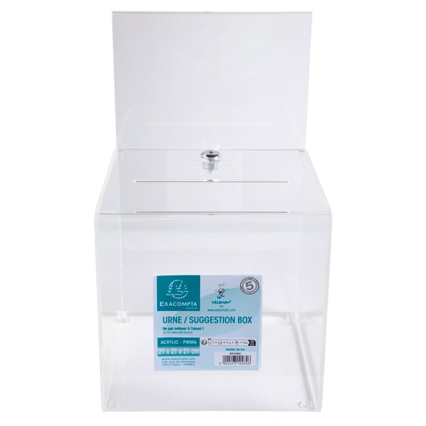 Exacompta Forslagsboks med A5-skilteholder låsbar 21cm Office - Krystal 89258D