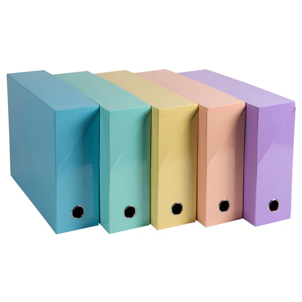 Exacompta 5x Aquarel Transfer Box, A4 - assorterede farver 89560E