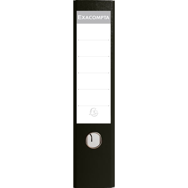 Exacompta 20x PP Brevordner, A4, 75mm rygrad - Sort 918401B