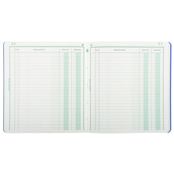 Exacompta 5x PIQ. 21/19 RECETTES-DEPENSES 80 SIDER - assorterede farver 930E