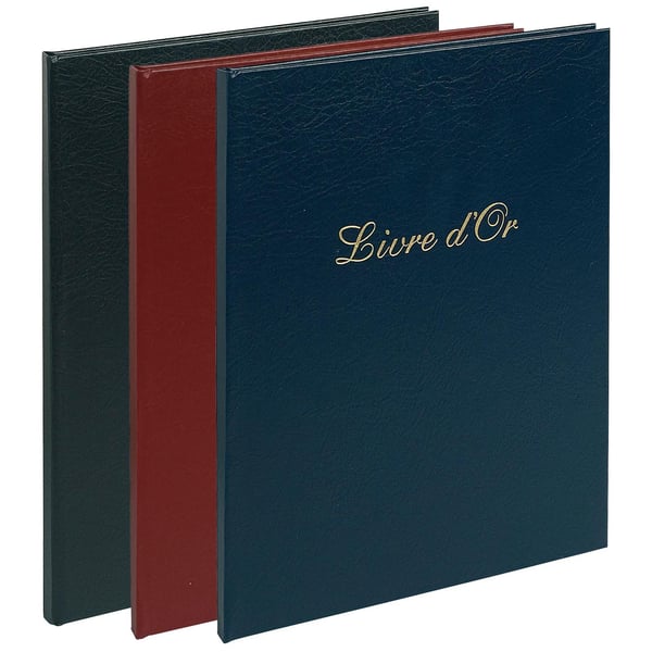 Exacompta 3x Balacron 'Livre D'or' gaestebog - assorterede farver 983E