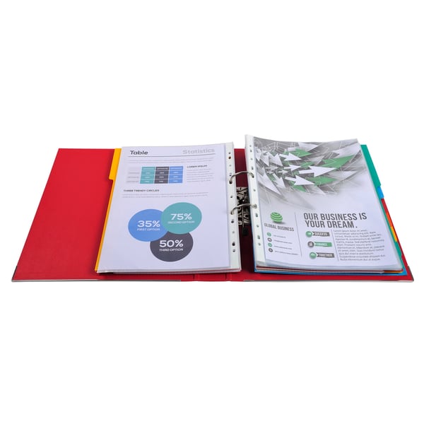 Exacompta 10x Prem'Touch PP haeve-arksmappe, A4 Maxi, 50 mm ryg - assorterede farver 53154E