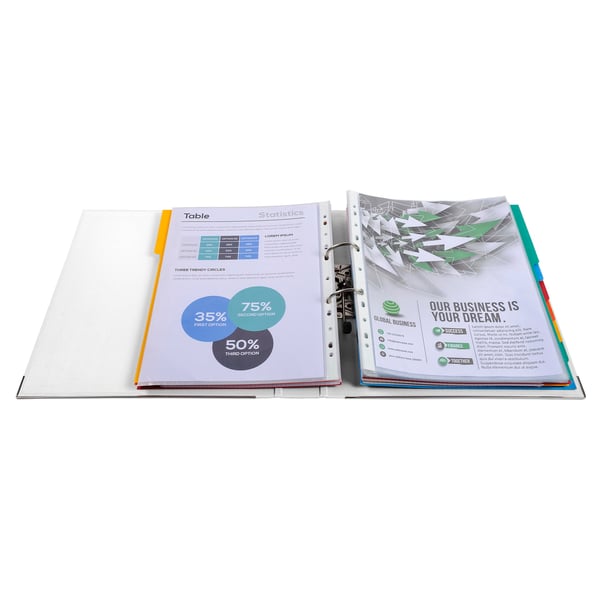 Exacompta 10x Prem'Touch PP haeve-arksmappe, A4 Maxi, 50 mm ryg - assorterede farver 53154E