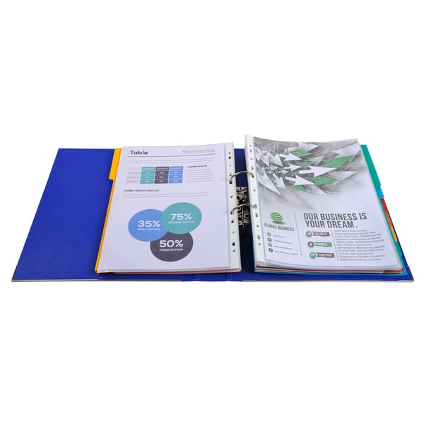 Exacompta 10x Prem'Touch PP haeve-arksmappe, A4 Maxi, 50 mm ryg - assorterede farver 53154E