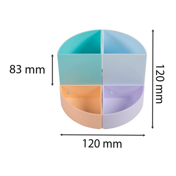 Exacompta 3x Aquarel THE QUARTER modulopbygget saet pastelfarvede penneholdere - assorterede farver 682296D