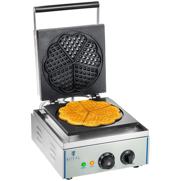 Royal Catering - Våffeljärn - 1 x 1500 W - hjärtformat