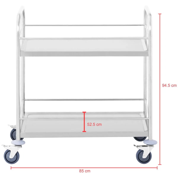 Royal Catering - Serveringsvagn - 2 hyllor - 50 kg