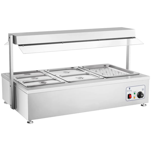 Royal Catering - Torr bain marie - 6 GN - med kötthylla