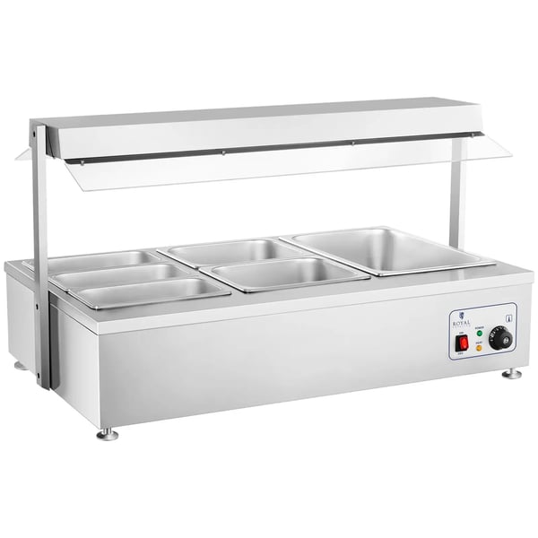 Royal Catering - Torr bain marie - 6 GN - med kötthylla