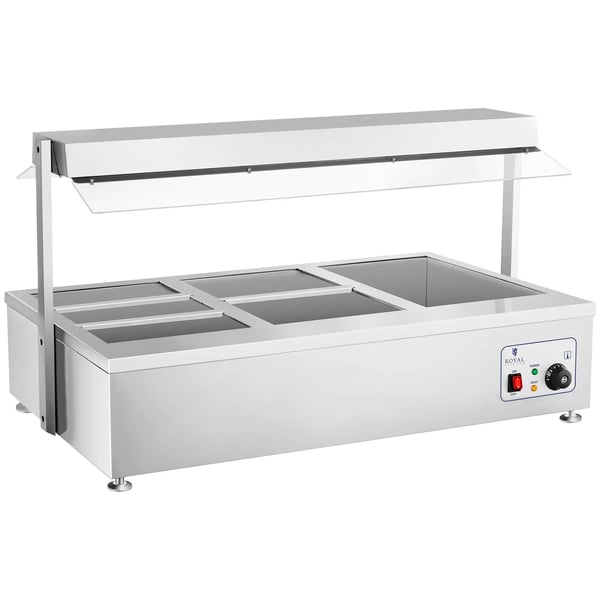 Royal Catering - Torr bain marie - 6 GN - med kötthylla