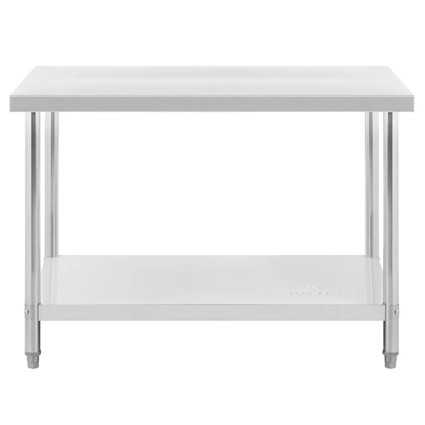 Royal Catering - Rostfri arbetsbänk - 120 x 60 cm - 250 kg lastkapacitet