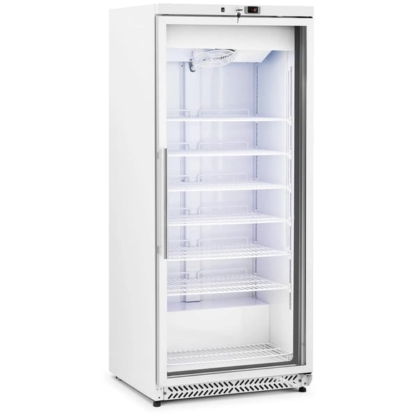 Royal Catering - Restaurangfrys - 580 L - Glasdörr - Silver - Köldmedium R290