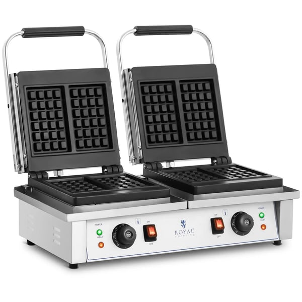 Royal Catering - Våffeljärn - Dubbelt - Belgiska våfflor - 2 x 2,000 W