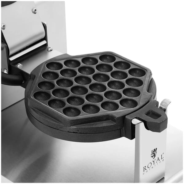 Royal Catering - Bubbelvåffeljärn - Runt - 1 stor våffla - 1200 W