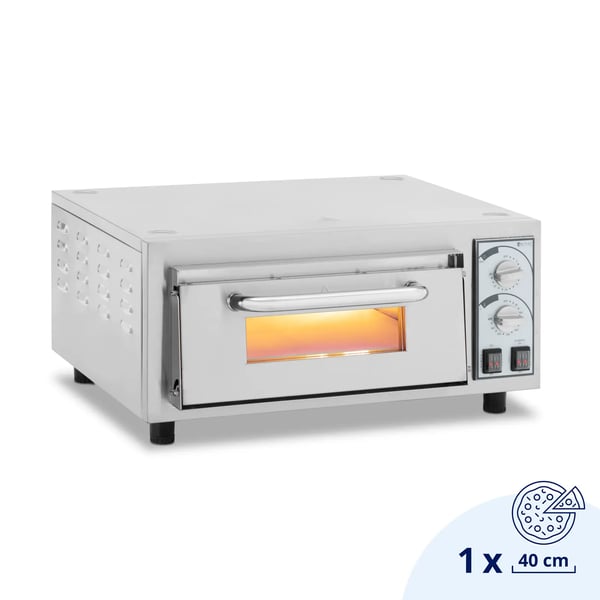 Royal Catering - Pizzaugn - 1 kammare - 2400 W - Ø 40 cm - Eldfast sten
