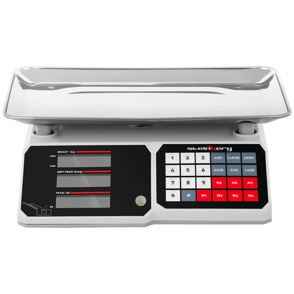 Steinberg Systems - Kontrollvåg - 30 kg / 1 g - 34,1 x 24,1 cm - LCD