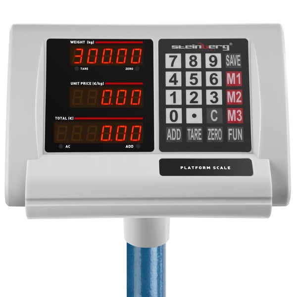 Steinberg Systems - Plattformsvåg - 300 kg / 50 g - 40 x 50 cm - Hopfällbar