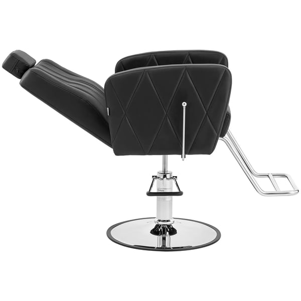 physa - Frisörstol med fotstöd - 56–71 cm - 200 kg - Svart, Silver