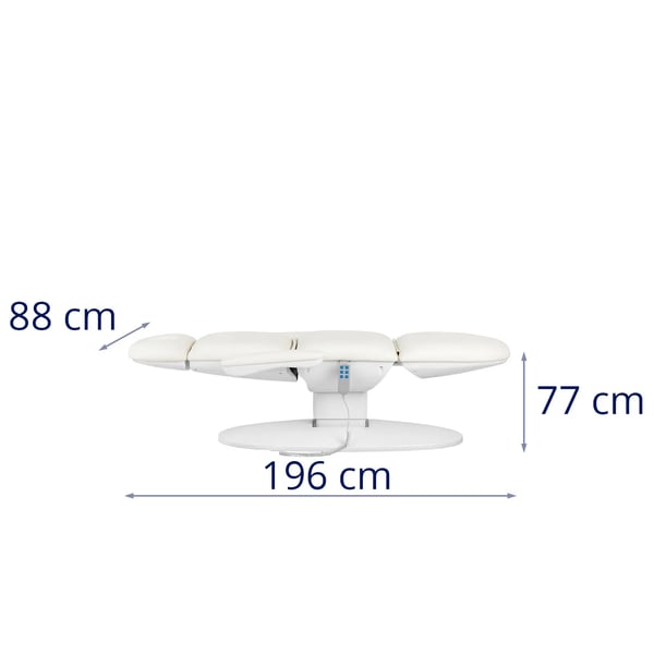 physa - Behandlingsbänk - elektrisk - 3 motorer - 300 W - 196 x 58 x 56 - 76 cm - 150 kg - vit