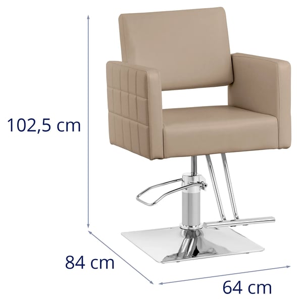 physa - Frisörstol Ribbleton med fotstöd - Sitthöjd 49–63 cm - 150 kg - Beige