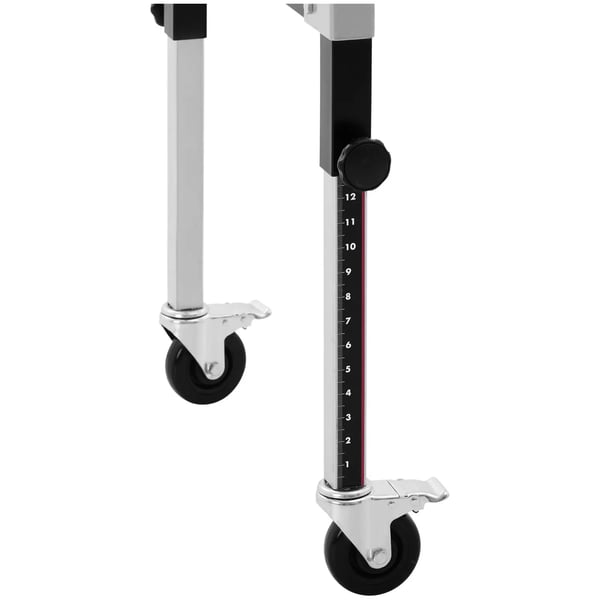 MSW - Rulltransportör - 130 kg - 147 cm - 9 rullar - Höjdjusterbar - Hopfällbar