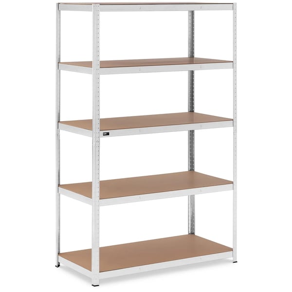 MSW - Lagerhylla - 120 x 60 x 200 cm - för 5 x 150 kg - Grå