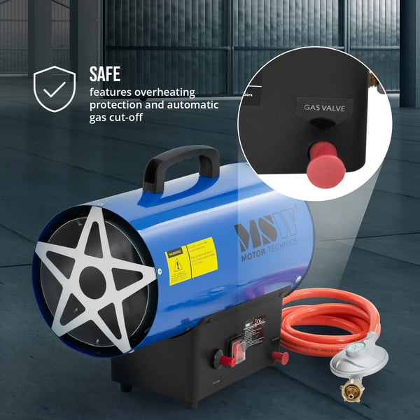 MSW - Gasolvärmare - 15000 W - 160 m² - Manuell tändning