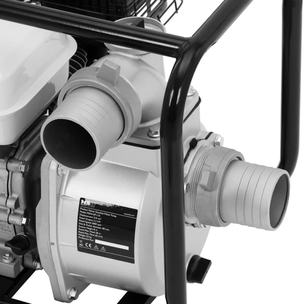 MSW - Bensindriven vattenpump / smutsvattenpump - 7 hk - 3600 varv/min - 60 m³/h