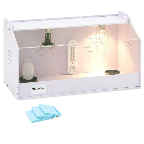 Wiesenfield - Kycklingbur för kycklinguppfödning - Upp till 36 °C - 78 x 40 x 42 cm
