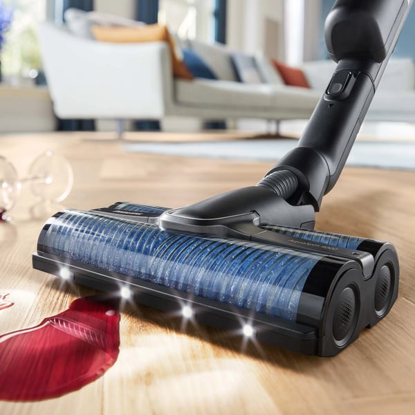 Philips AquaTrio XW9465/11 – ledningsfri støvsuger med aktiv vaskefunktion, sort, med to batterier
