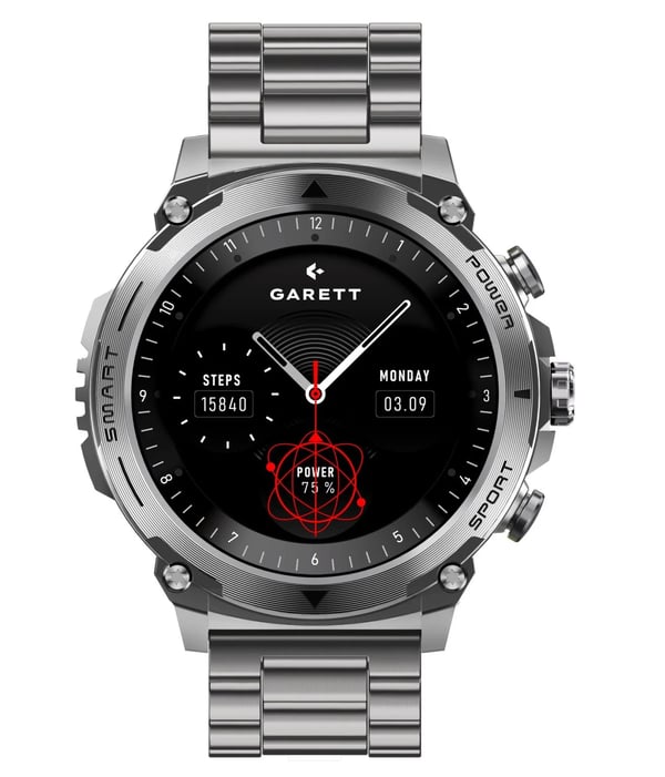 Garett Atom stålsmartwatch sølv