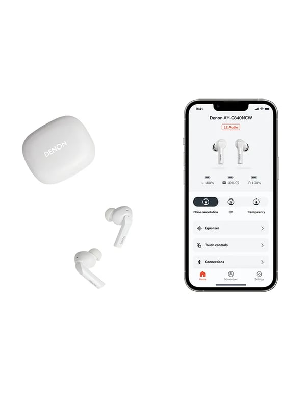 DENON AH-C840NCW Hvid – trådløse in-ear hovedtelefoner med ANC