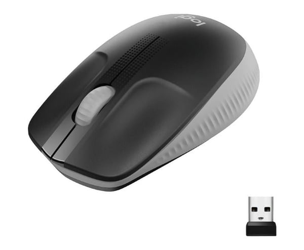 LOGITECH M190 — trådløs mus i fuld størrelse, grå (910-005906)