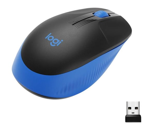 Logitech M190 — trådlös mus (blå) 910-005907
