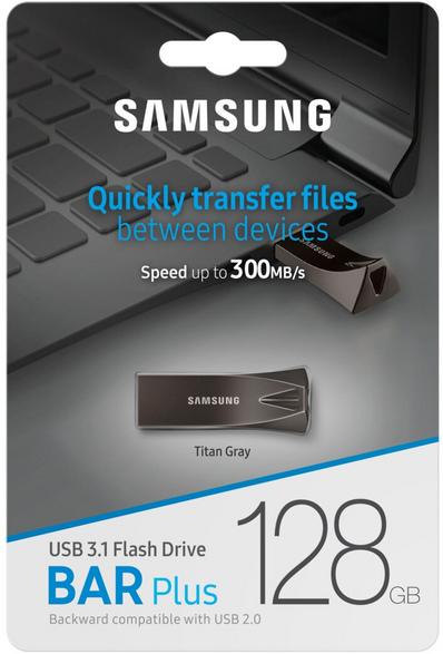 SAMSUNG Bar Plus (2020) — 128 GB, Titanium (MUF-128BE4/APC)