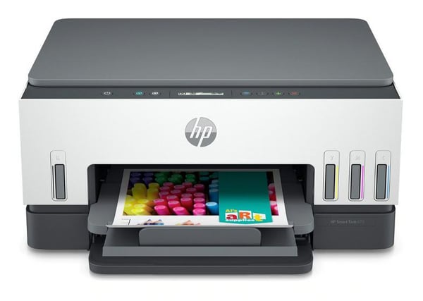 HP Smart Tank 670 — värillinen monitoimilaite (kaksipuolinen tulostus, Wi-Fi, BLE)