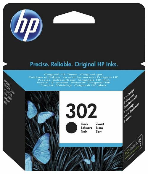 HP 302 (F6U66AE) — svart bläck (Instant Ink)