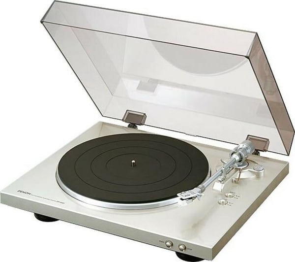 DENON DP-300F Premium silverfärgad skivspelare