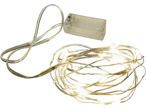 ISY ILG-2000 Lyskæde — 2 m, 20 LED'er (batteridrevet)