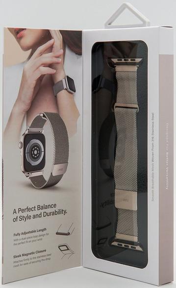 UNIQ Dante — rem til Apple Watch 42/44/45 mm (Starlight, magnetisk)