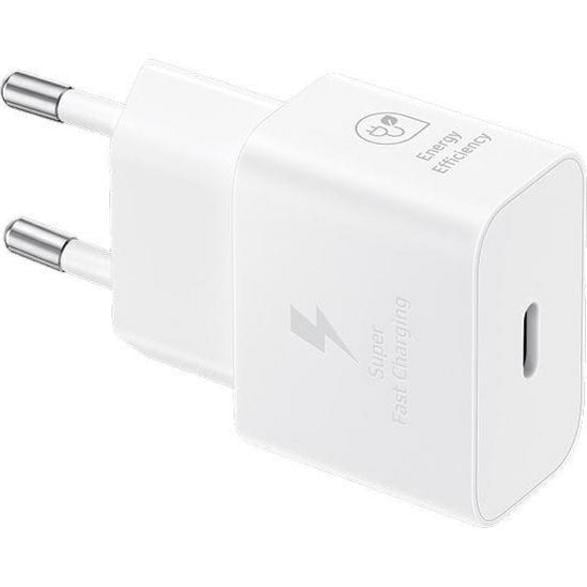 Samsung EP-T2510XW 25W vægoplader + 1 m USB-C-kabel — Hvid