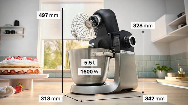 BOSCH MUMS6ZS34 Sarja 6 Keittiökone Musta-harjattu teräs