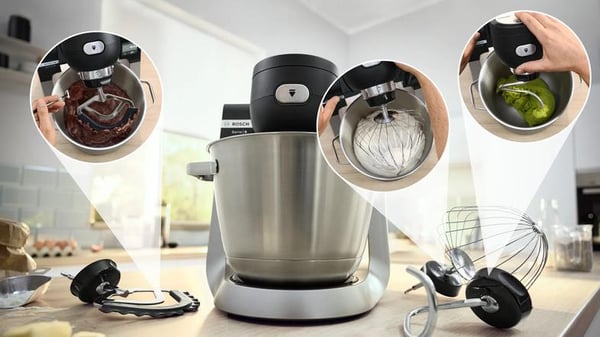 BOSCH MUMS6ZS34 Sarja 6 Keittiökone Musta-harjattu teräs