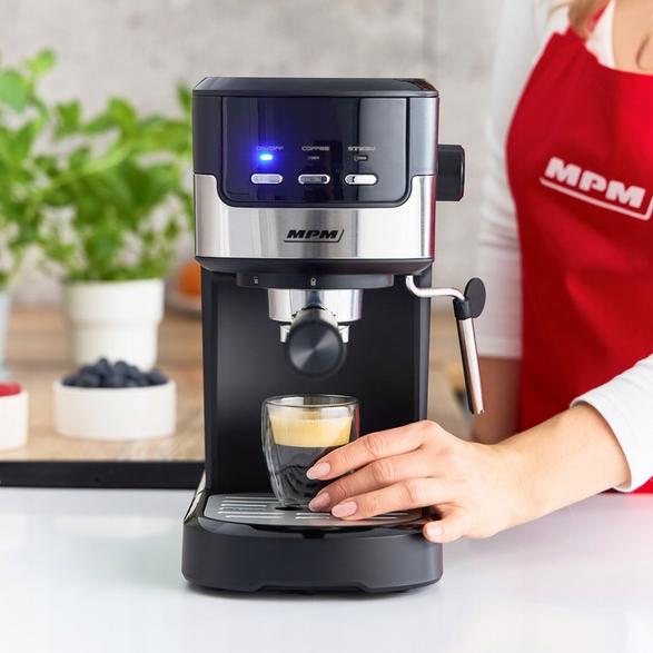 Portafilter-espressokone MPM MKW-13M musta ja hopea