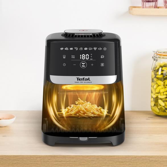 Fedtfattig frituregryde TEFAL EY5568E0 Easy Fry Silence – Sort