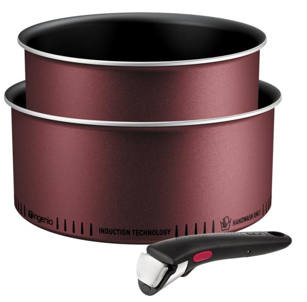 TEFAL Ingenio Simply Cook -keittoastiasto (3 osaa) L7248453 Burgundinmusta