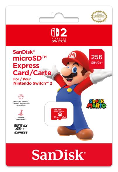 Nintendo Switch 2 microSD Express-kort 256 GB Sandisk Röd