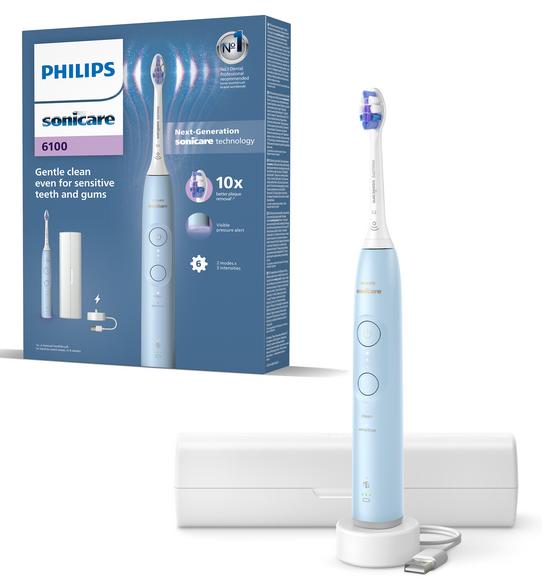 Szczoteczka PHILIPS SONICARE Sonicare 6100 HX7406/02 Hvid-blå