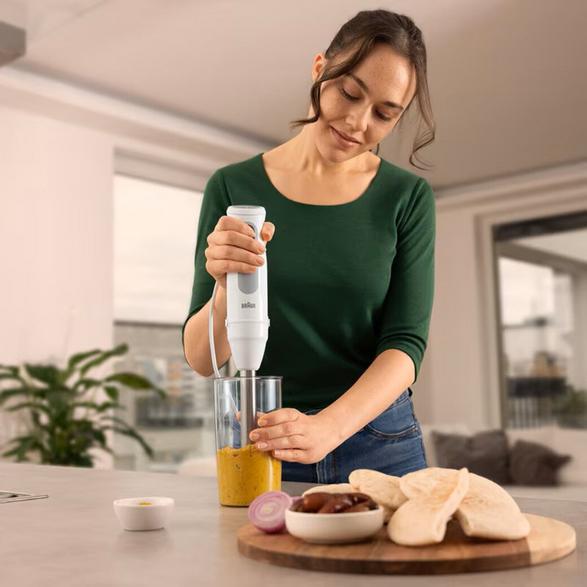 BRAUN MQ50.236.M Mixer Vit-Grå